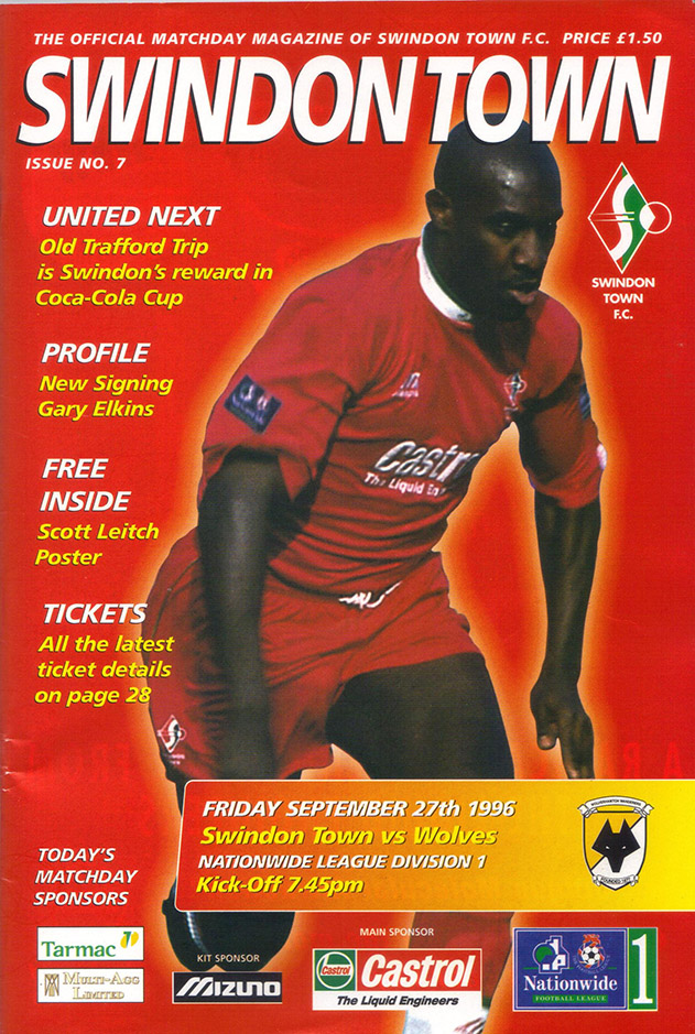 <b>Friday, September 27, 1996</b><br />vs. Wolverhampton Wanderers (Home)